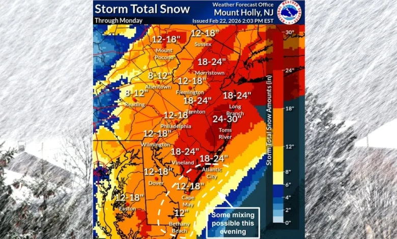 N.J. weather: ‘Record-breaking snowfall’ possible as blizzard slams state. Heaviest snow still ahead.