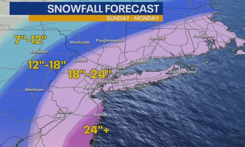 NYC blizzard warning: Weather forecast, snow totals, timeline for winter storm l LIVE