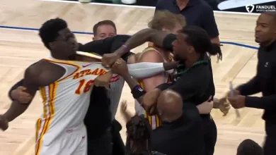Naz Reid ejected during jersey-grabbing scuffle against Hawks Monday night