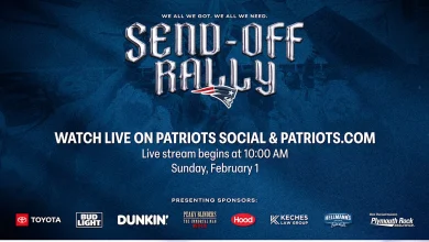 New England Patriots to Hold Super Bowl Send-Off Rally