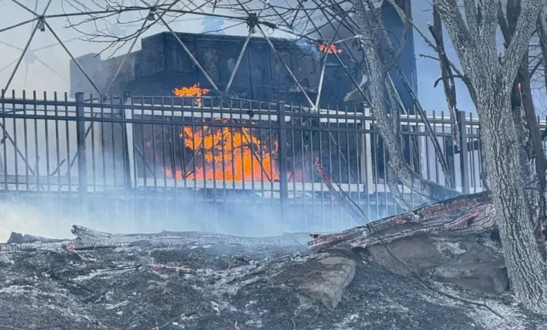 Northbound I-25 closed, homes, schools and businesses evacuated after grass fire sparks north of Denver