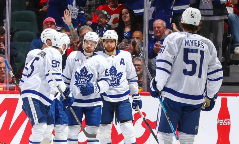 Nylander gets 3 points, Maple Leafs edge Flames