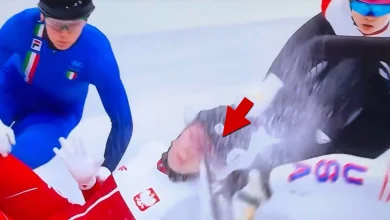 Olympic Skater Takes Blade to Face During Race at Winter Games, Gruesome Injury