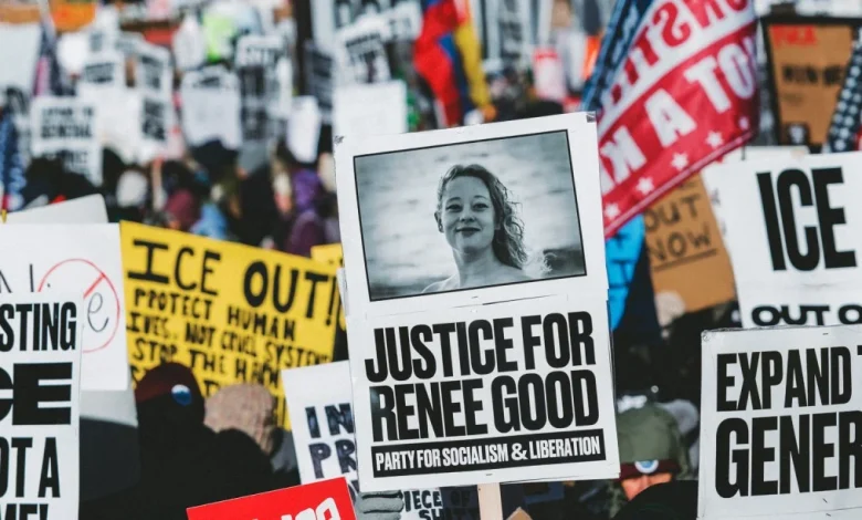 On the ground with thousands of protestors at the Minneapolis general strike