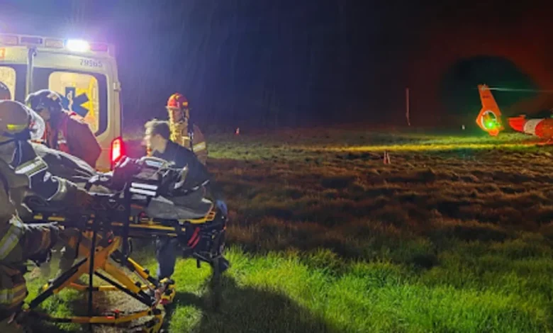 One Medivacked After Early Morning Crash Near Petrolia