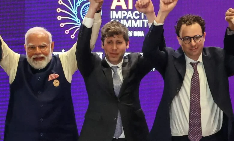 OpenAI's Sam Altman and Anthropic's Dario Amodei refuse to hold hands weeks after Super Bowl ad war