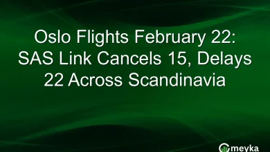 Oslo Flights February 22: SAS Link Cancels 15, Delays 22 Across Scandinavia