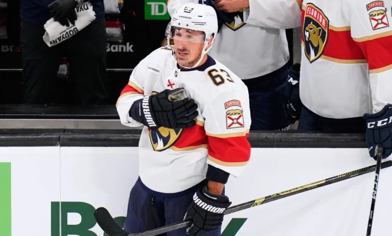 Panthers' Brad Marchand remains out vs. Bruins, Sam Bennett will play