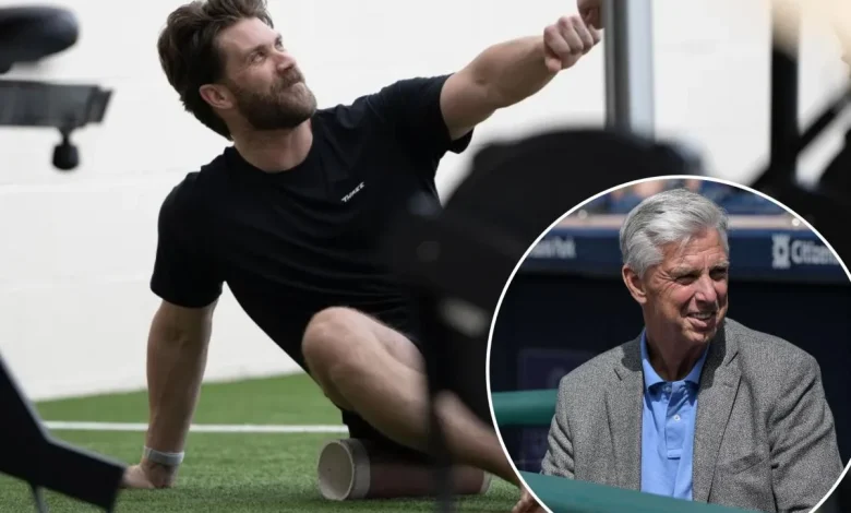 Phillies' Bryce Harper speaks out on 'wild' Dave Dombrowski comments