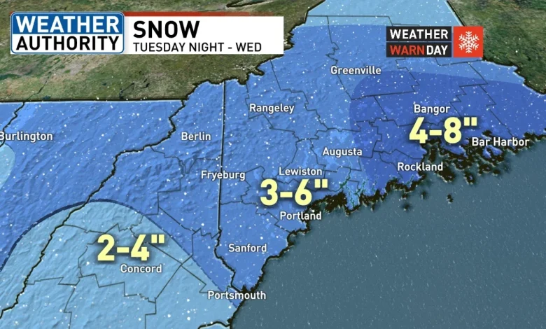 Plowable snow for Tuesday night into Wednesday morning, slippery travel ahead