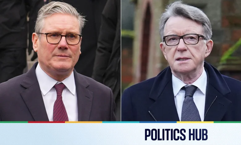 Politics latest: Police reviewing allegations - after Mandelson accused of leaking sensitive information to Epstein