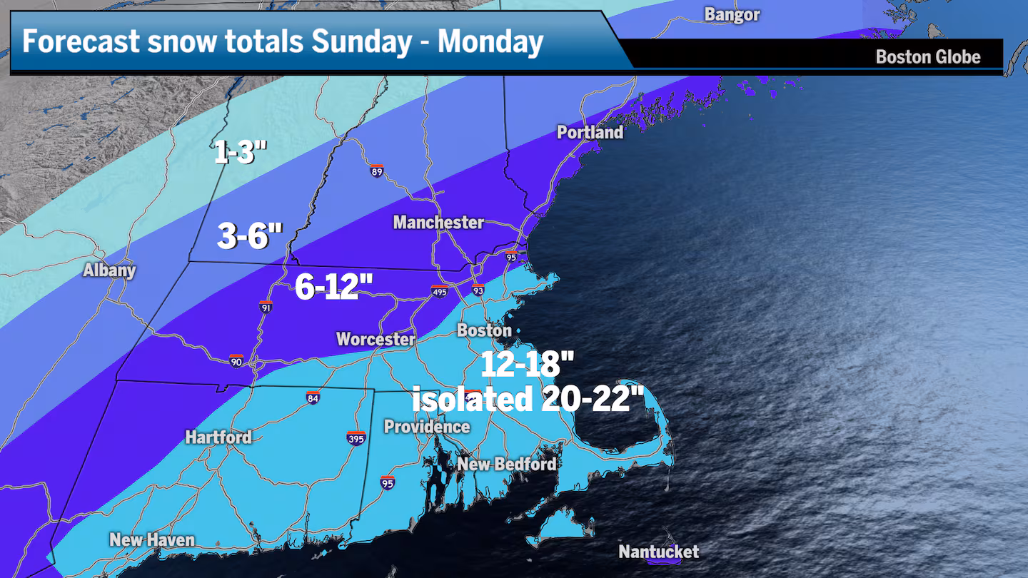 Powerful nor’easter set to slam New England with blizzard conditions late Sunday into Monday. Here’s the latest.