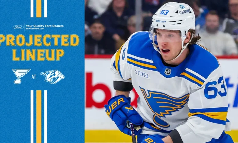 Projected Lineup: Feb. 2 at Nashville | St. Louis Blues