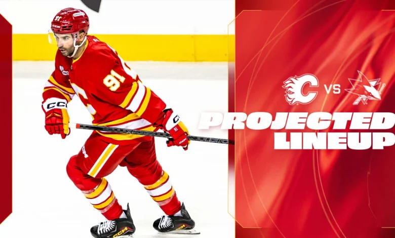 Projected Lineup - Flames vs. Sharks