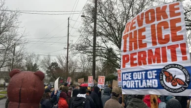 Protesters rally outside Portland Mayor’s home calling for ICE facility shutdown