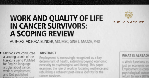 Publicis Expands Working With Cancer Initiative With New Research and AI Coach