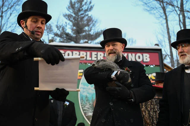 Punxsutawney Phil sees his shadow — predicting no early spring