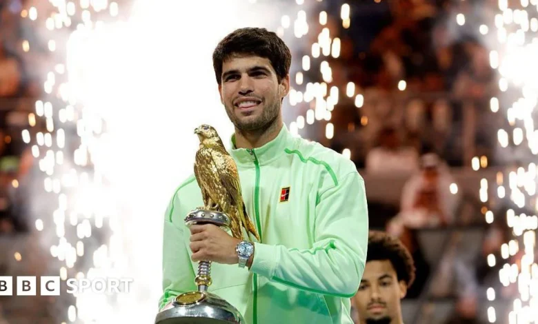 Qatar Open: Carlos Alcaraz demolishes Arthur Fils in 50 minutes to win title