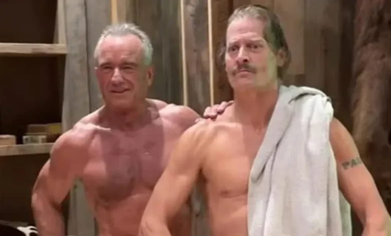 RFK Jr. and Kid Rock strip shirts for sauna workout in new HHS health promotional video