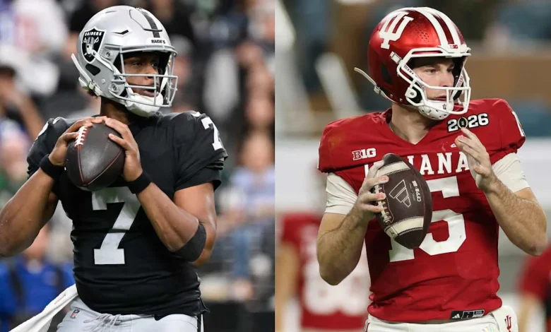 Raiders' John Spytek mum on top prospect Fernando Mendoza, hasn't talked with Geno Smith in offseason