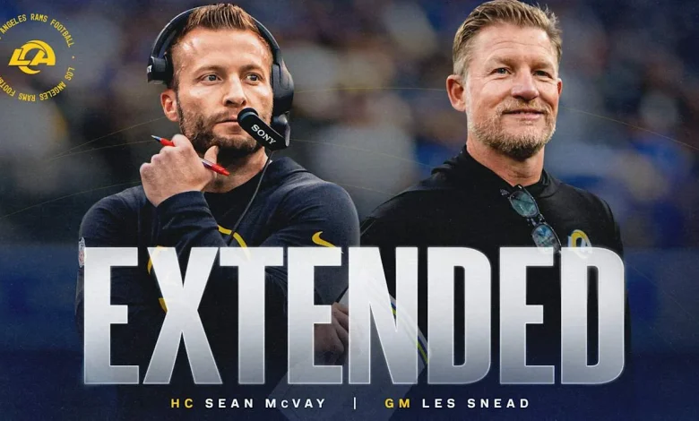 Rams sign general manager Les Snead and head coach Sean McVay to multi-year contract extensions