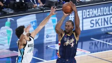 Raptors' Barnes' OT three sends Stars past World in the first clash at the NBA All-Star Game