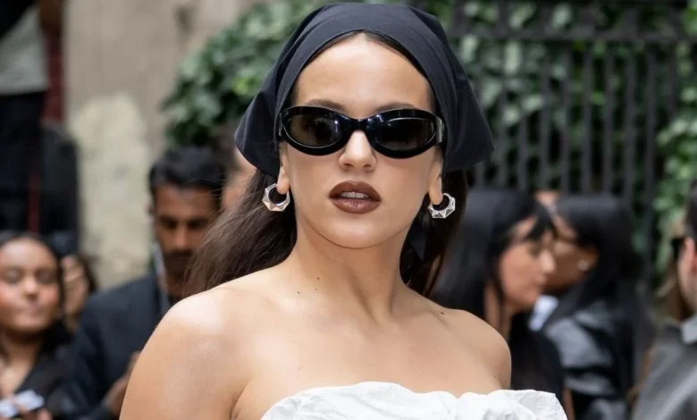 Rosalia’s High-Slit Silver Dress Is Swoonworthy for Calvin Klein