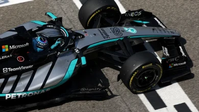 Russell fastest from Hamilton in morning session