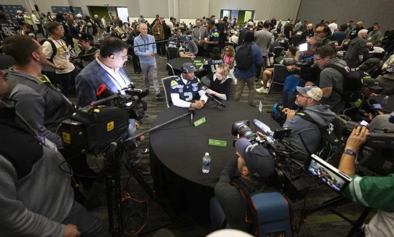 Seahawks Super Bowl practice: Sam Darnold limited again