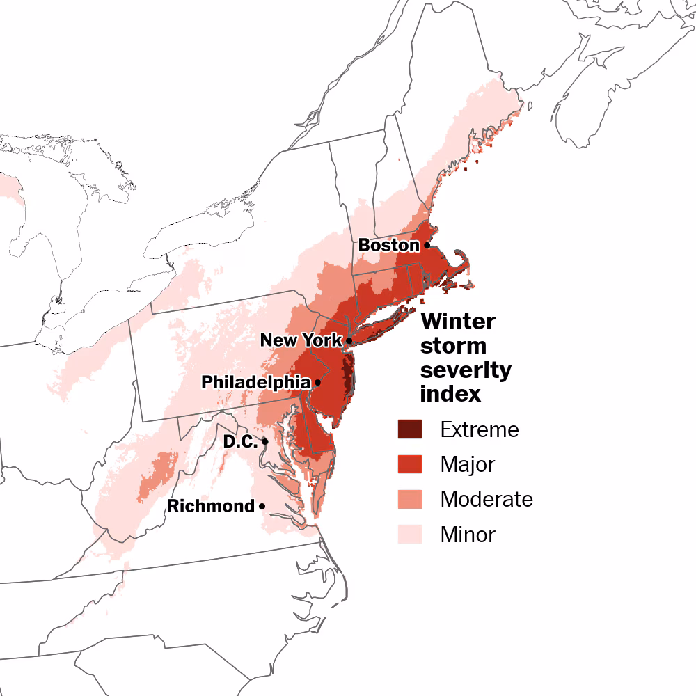 See the forecast for 12 cities that will be blasted by a bomb cyclone