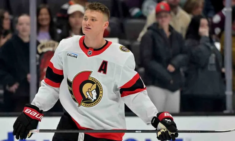 Senators' Tim Stutzle game-time decision vs. Red Wings with illness