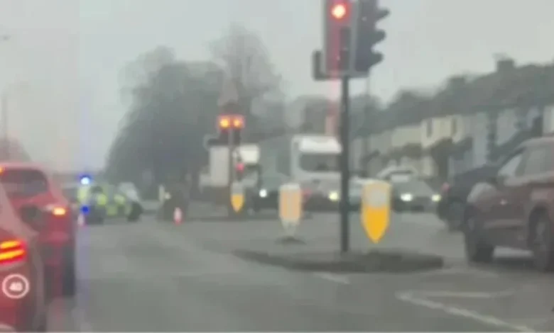 Severe Derby Car Crash Hurls Man Into Air, Leaving Him Injured