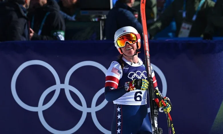 Skier Breezy Johnson wins Team USA's first gold medal of 2026 Winter Olympics in women's downhill race where Lindsey Vonn crashed