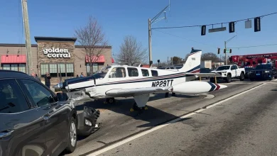 Small plane crashes into vehicles during emergency landing in Gainesville, just north of Atlanta