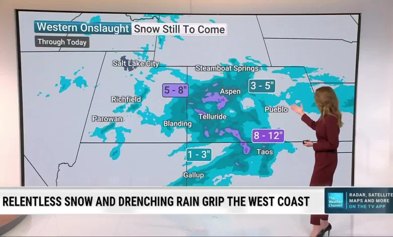 Snow Continues In The Rockies, While California Gets A Break