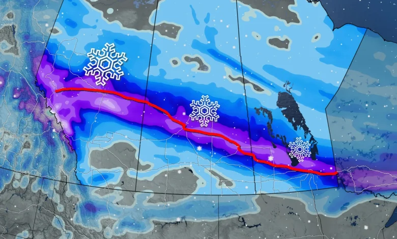 Snowfall returns to the Prairies as winter makes a big comeback