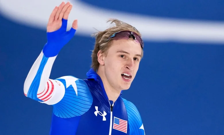 Speedskater Jordan Stolz wins second gold with 500-meter race : NPR