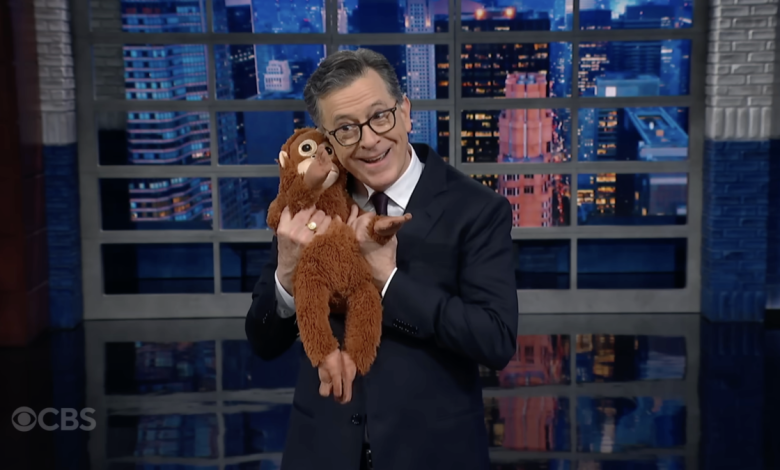 Stephen Colbert bought Punch the monkey's IKEA orangutan