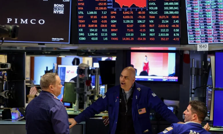 Stocks drop after Trump ramps up new tariffs and investors dump potential AI losers