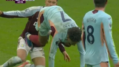 'Stupid beyond belief' - Kevin Schade shown straight red for stamping on Matty Cash's privates in rush of blood