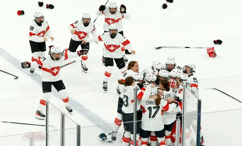 Switzerland tops Sweden in OT for Olympic women's hockey bronze medal