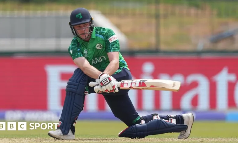 T20 World Cup: Lorcan Tucker's 94 keeps Ireland's hopes alive in Group B