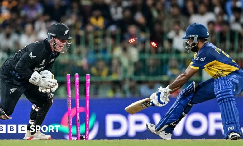 T20 World Cup: Sri Lanka out after collapsing to heavy defeat by New Zealand