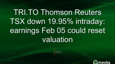 TRI.TO Thomson Reuters TSX down 19.95% intraday: earnings Feb 05 could reset valuation