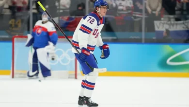 Tage Thompson exits Olympic semifinal in US hockey injury scare