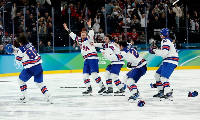 Team USA men's hockey arrives in Florida after winning Olympic gold