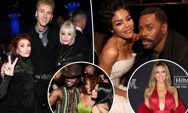 Teyana Taylor, Sharon Osbourne, Heidi Klum and more step out for Clive Davis’ pre-Grammy party