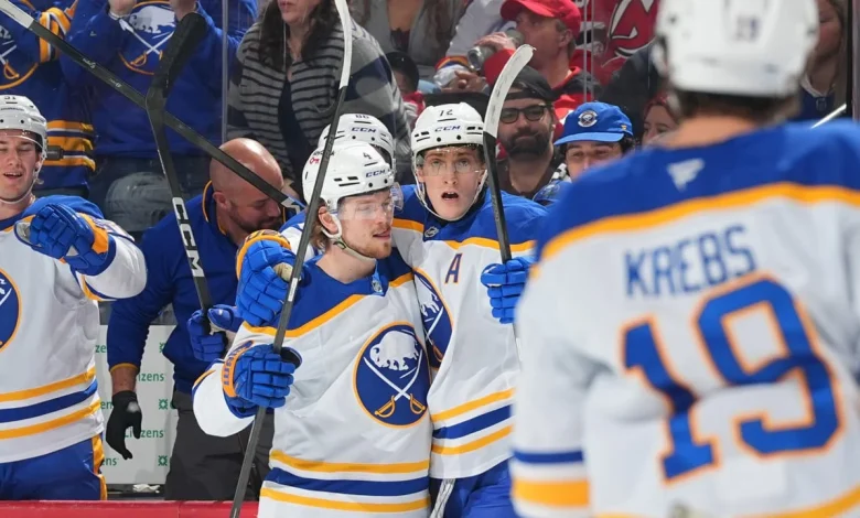 Thompson, Krebs help Sabres edge Devils