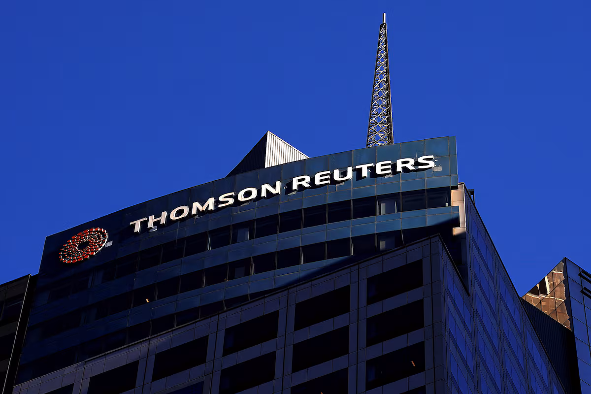 Thomson Reuters shares plunge as AI fears fuel selloff in software, data and advertising stocks