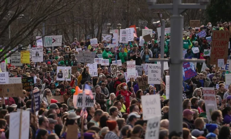 Thousands flood downtown Portland for ‘Labor Against ICE’ protest